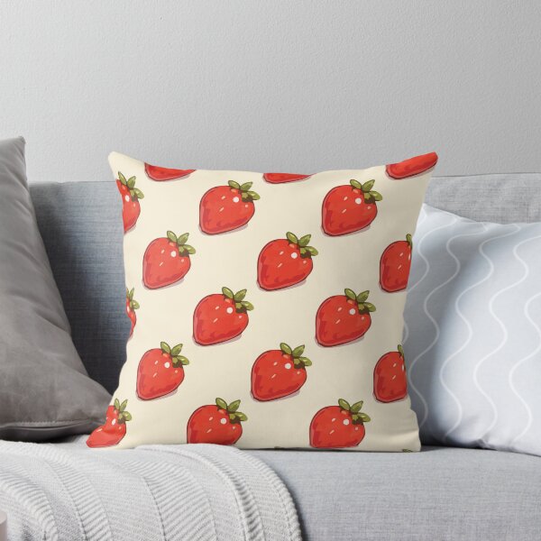 Item preview, Strawberry Pattern – Retro Red Strawberries & Green Leaves 1 designed and sold by SimplePoDesign.
