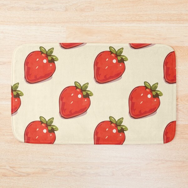 Item preview, Strawberry Pattern – Retro Red Strawberries & Green Leaves 1 designed and sold by SimplePoDesign.
