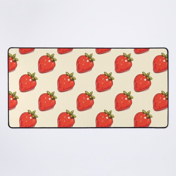 Item preview, Strawberry Pattern – Retro Red Strawberries & Green Leaves 1 designed and sold by SimplePoDesign.