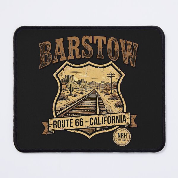 Item preview, Barstow California Route 66 Railroad Badge designed and sold by Normandy Road Heritage™ - Vintage Garage Art.