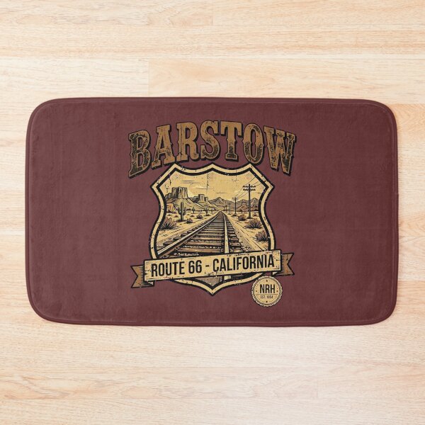 Item preview, Barstow California Route 66 Railroad Badge designed and sold by Normandy Road Heritage™ - Vintage Garage Art.