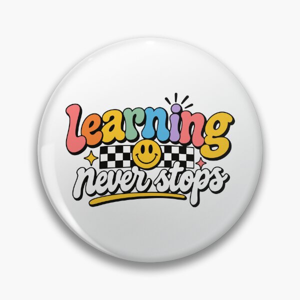 Item preview, Learning Never Stops | Retro Education Smiley Design designed and sold by Sunday.Supply.