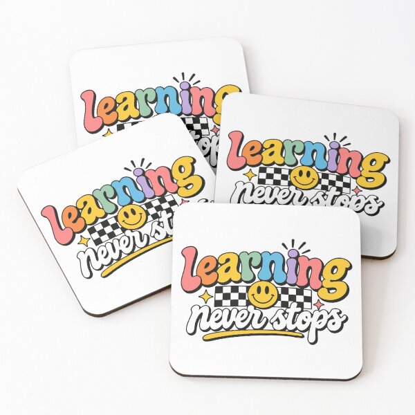 Item preview, Learning Never Stops | Retro Education Smiley Design designed and sold by Sunday.Supply.