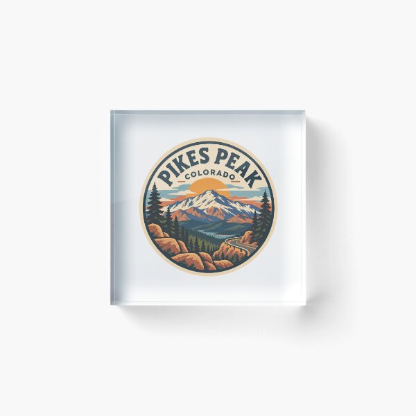 Item preview, Pikes Peak Colorado Vintage Mountain Highway Badge designed and sold by LittleArij.