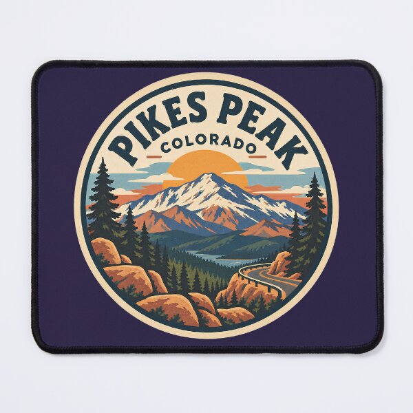 Item preview, Pikes Peak Colorado Vintage Mountain Highway Badge designed and sold by LittleArij.
