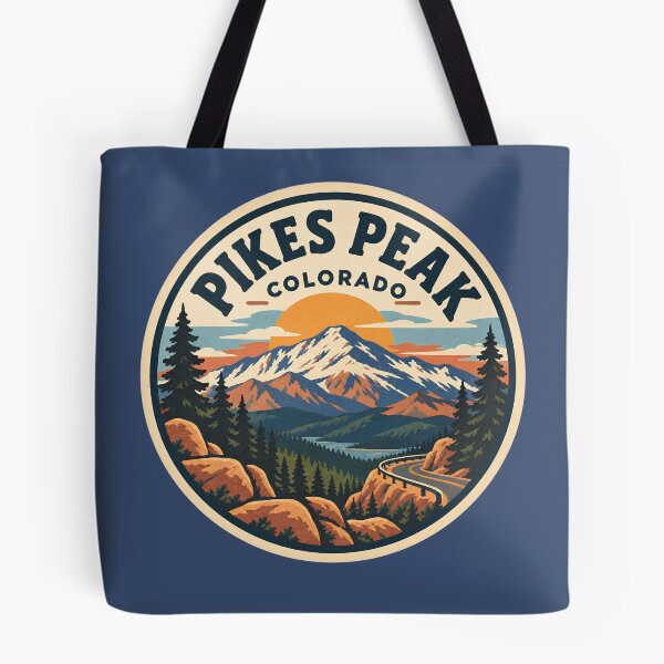 Item preview, Pikes Peak Colorado Vintage Mountain Highway Badge designed and sold by LittleArij.