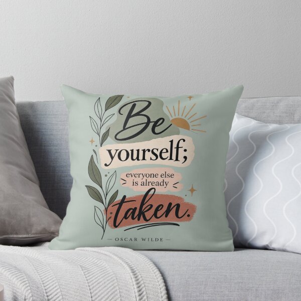 Item preview, Be Yourself Everyone Else Is Already Taken Quote | Oscar Wilde Inspirational Self Love Typography designed and sold by MimiSabu.