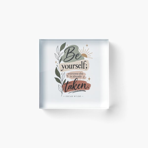 Item preview, Be Yourself Everyone Else Is Already Taken Quote | Oscar Wilde Inspirational Self Love Typography designed and sold by MimiSabu.