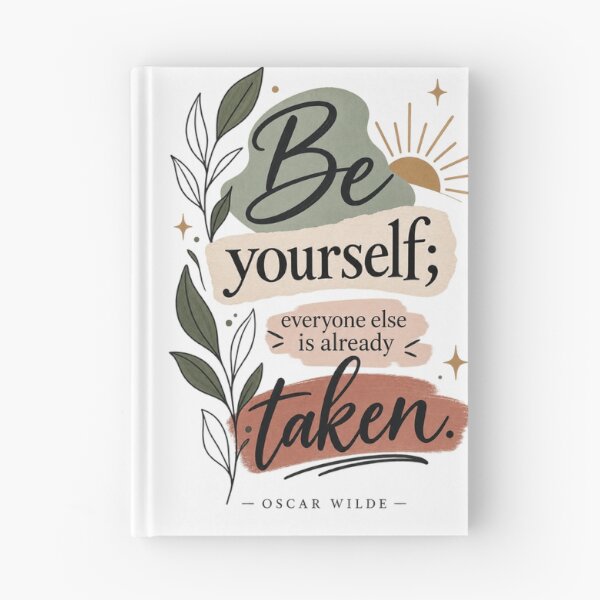Item preview, Be Yourself Everyone Else Is Already Taken Quote | Oscar Wilde Inspirational Self Love Typography designed and sold by MimiSabu.