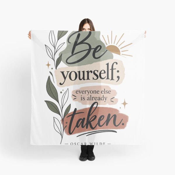Item preview, Be Yourself Everyone Else Is Already Taken Quote | Oscar Wilde Inspirational Self Love Typography designed and sold by MimiSabu.