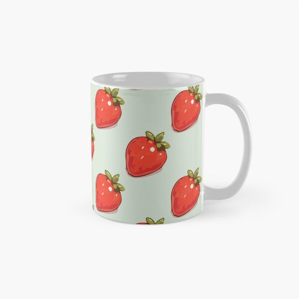 Item preview, Strawberry Pattern – Retro Red Strawberries & Green Leaves 2 designed and sold by SimplePoDesign.