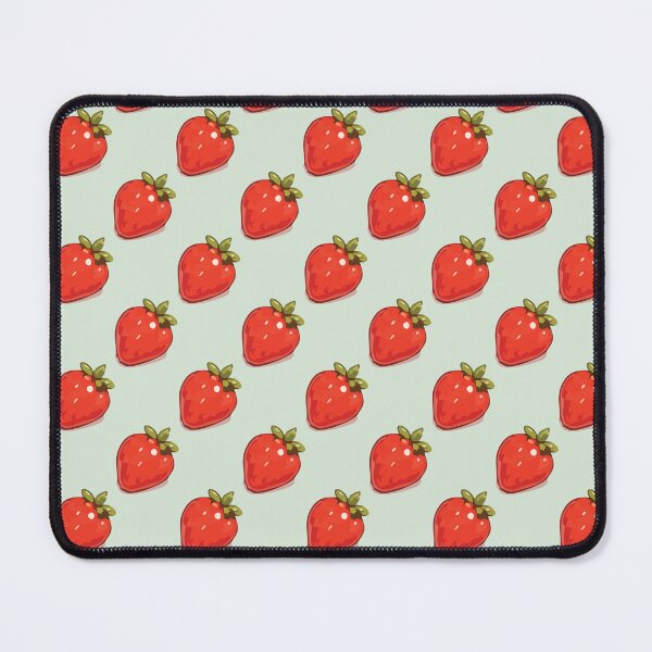 Item preview, Strawberry Pattern – Retro Red Strawberries & Green Leaves 2 designed and sold by SimplePoDesign.