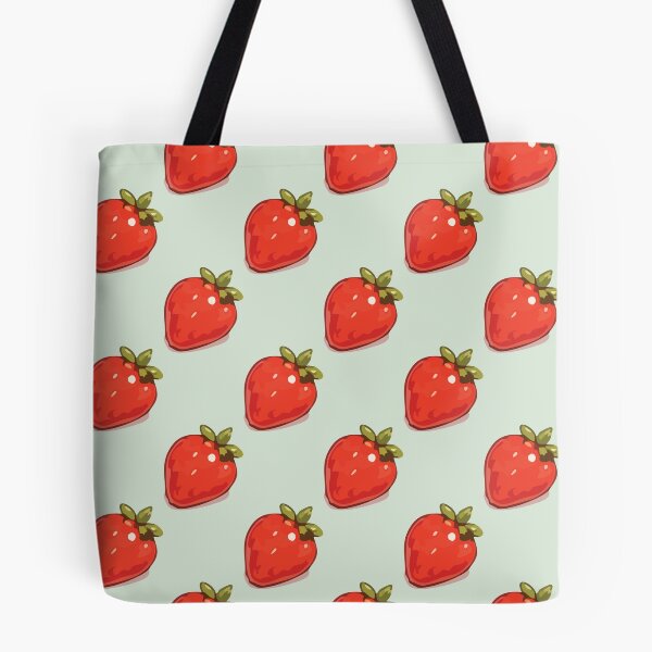 Item preview, Strawberry Pattern – Retro Red Strawberries & Green Leaves 2 designed and sold by SimplePoDesign.