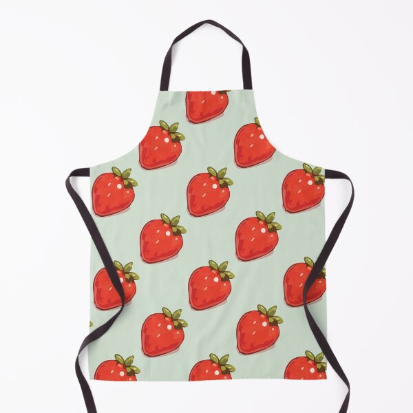 Item preview, Strawberry Pattern – Retro Red Strawberries & Green Leaves 2 designed and sold by SimplePoDesign.