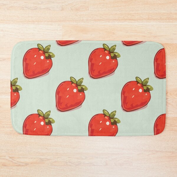 Item preview, Strawberry Pattern – Retro Red Strawberries & Green Leaves 2 designed and sold by SimplePoDesign.