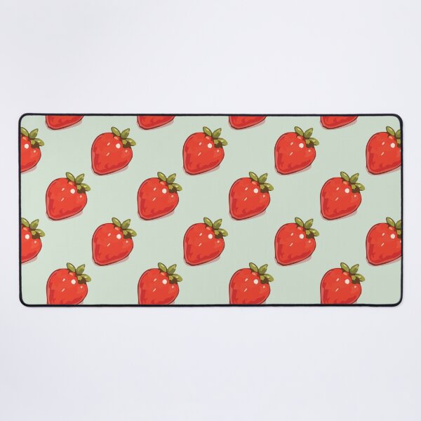 Item preview, Strawberry Pattern – Retro Red Strawberries & Green Leaves 2 designed and sold by SimplePoDesign.