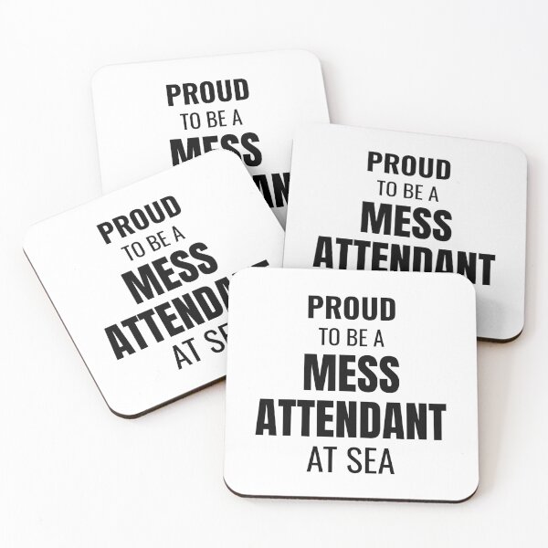 Item preview, Proud to be a Mess Attendant at Sea (Black) designed and sold by ShipCrewNation.