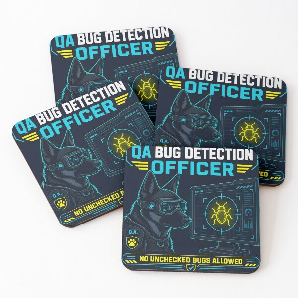Item preview, QA Bug Detection Officer Dog Cyber Security WFH designed and sold by ThirdShiftLab.