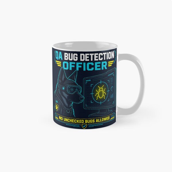 Item preview, QA Bug Detection Officer Dog Cyber Security WFH designed and sold by ThirdShiftLab.