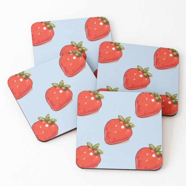 Item preview, Strawberry Pattern – Retro Red Strawberries & Green Leaves 3 designed and sold by SimplePoDesign.
