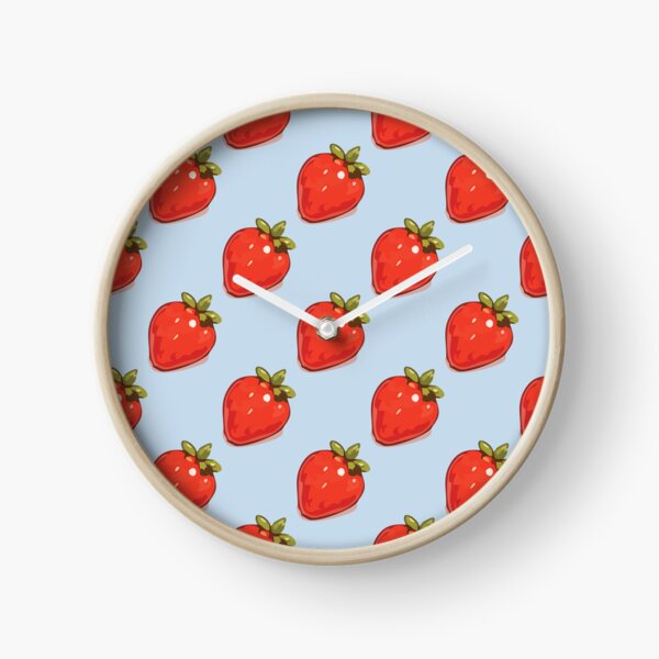 Item preview, Strawberry Pattern – Retro Red Strawberries & Green Leaves 3 designed and sold by SimplePoDesign.
