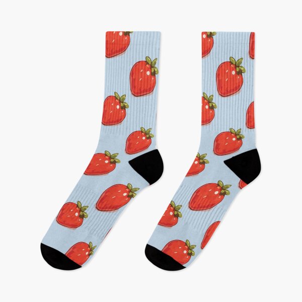 Item preview, Strawberry Pattern – Retro Red Strawberries & Green Leaves 3 designed and sold by SimplePoDesign.