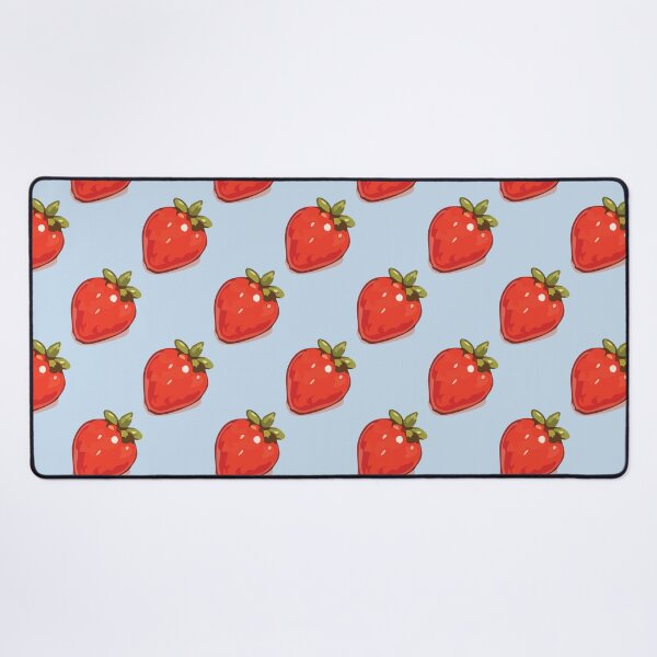 Item preview, Strawberry Pattern – Retro Red Strawberries & Green Leaves 3 designed and sold by SimplePoDesign.