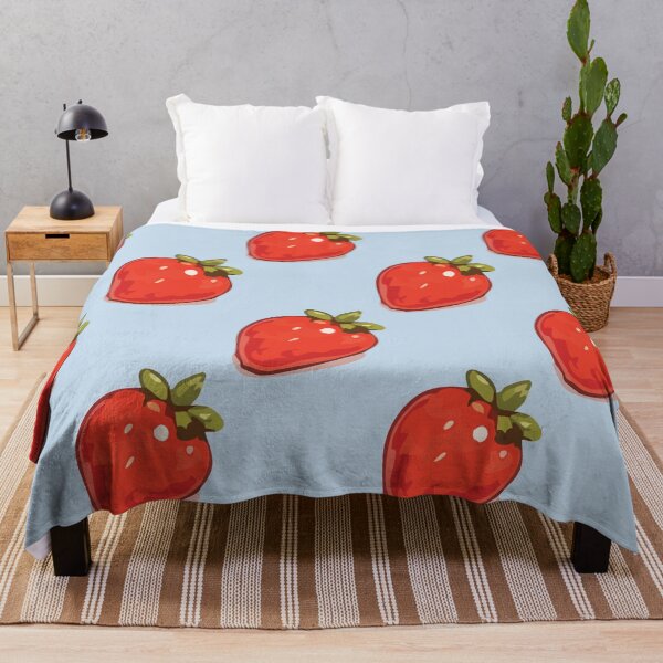 Item preview, Strawberry Pattern – Retro Red Strawberries & Green Leaves 3 designed and sold by SimplePoDesign.