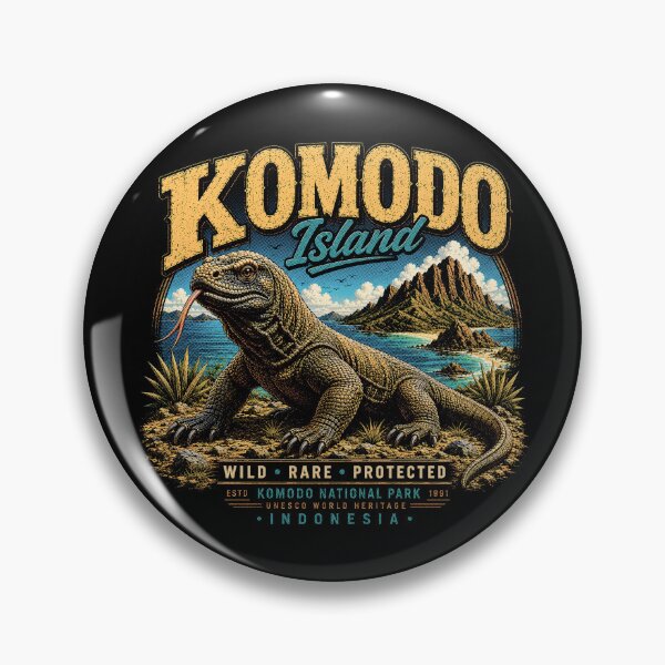 Item preview, Komodo Island Indonesia Vintage Travel designed and sold by maseno.