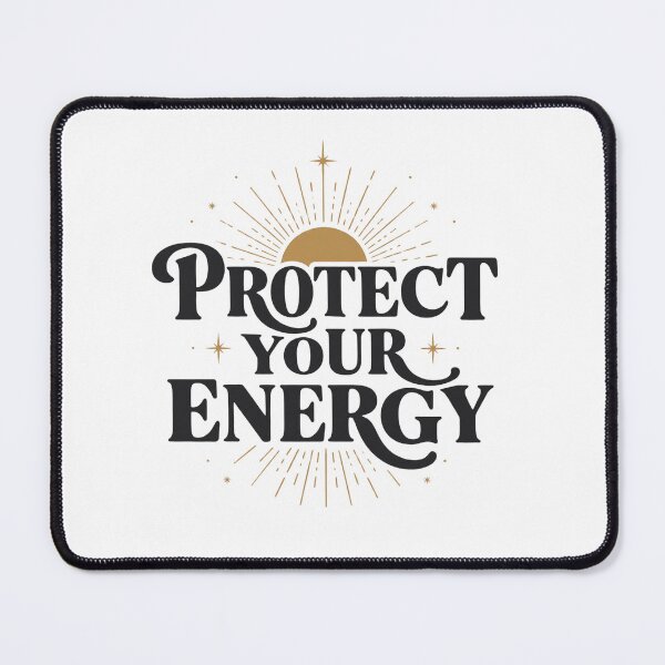 Item preview, Protect Your Energy – Minimalist Celestial Sunburst – Clean Sans-Serif Quote Art – Self-Care & Boundaries Design designed and sold by bobscraze.