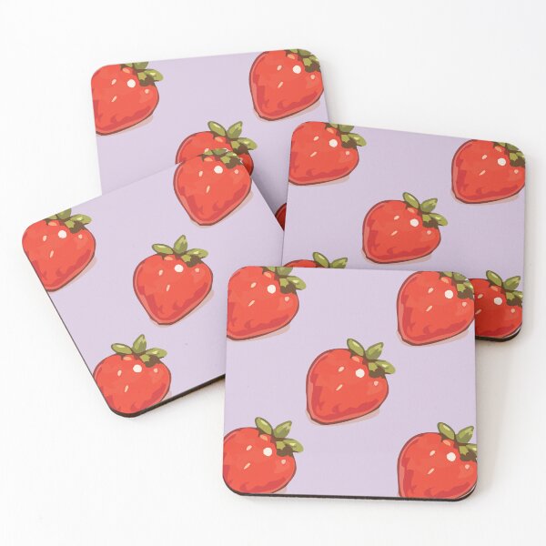 Item preview, Strawberry Pattern – Retro Red Strawberries & Green Leaves 4 designed and sold by SimplePoDesign.