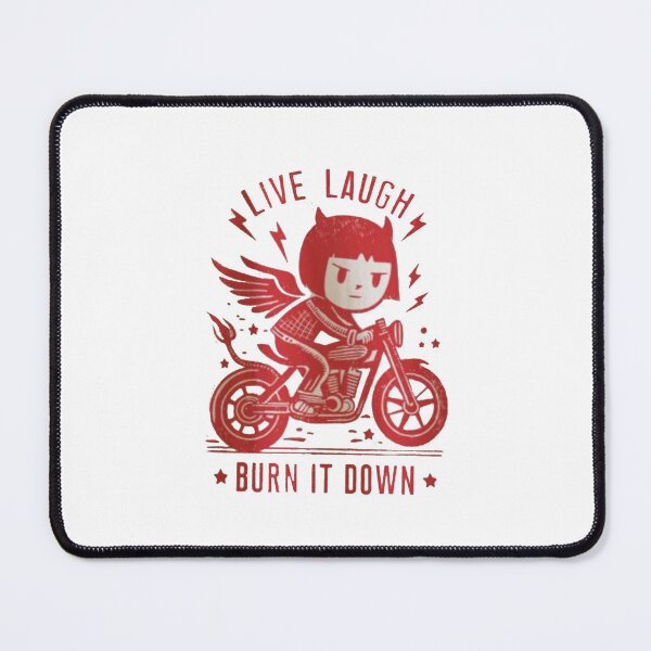 Item preview, Live Laugh Burn It Down – Feminist Villain Era Biker Girl designed and sold by Gbriel3.