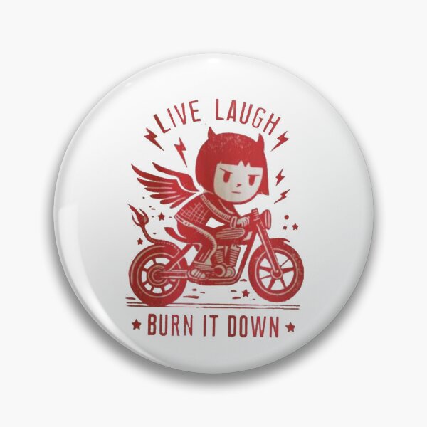 Item preview, Live Laugh Burn It Down – Feminist Villain Era Biker Girl designed and sold by Gbriel3.
