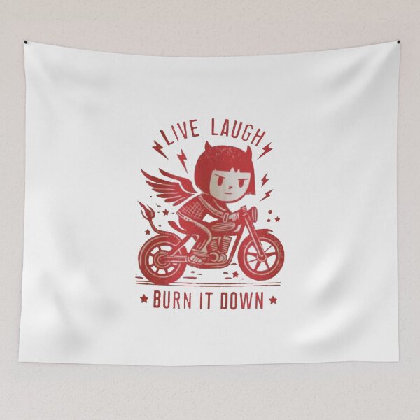 Item preview, Live Laugh Burn It Down – Feminist Villain Era Biker Girl designed and sold by Gbriel3.