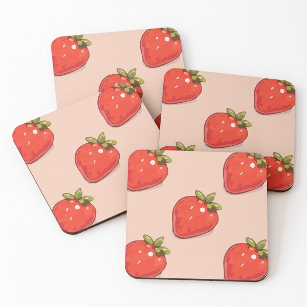 Item preview, Strawberry Pattern – Retro Red Strawberries & Green Leaves 5 designed and sold by SimplePoDesign.