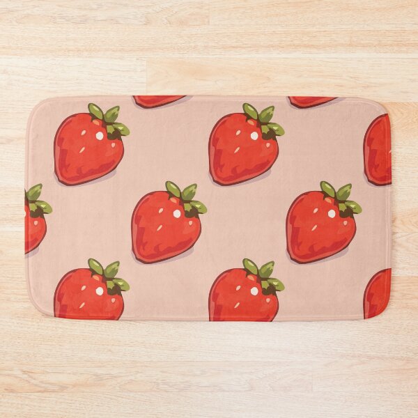 Item preview, Strawberry Pattern – Retro Red Strawberries & Green Leaves 5 designed and sold by SimplePoDesign.