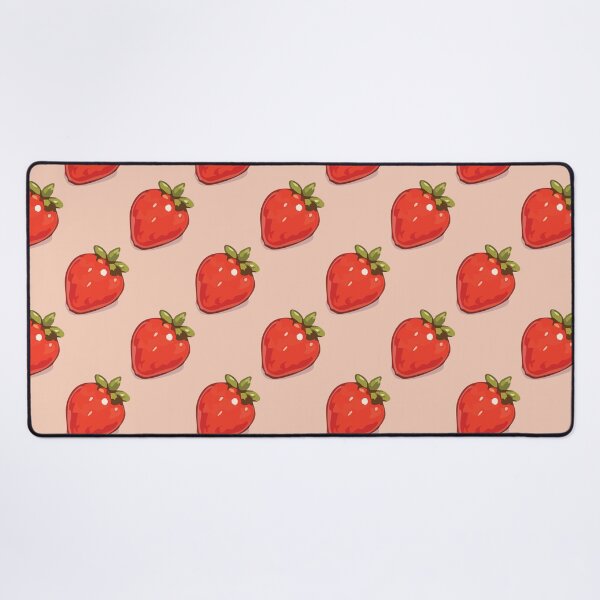 Item preview, Strawberry Pattern – Retro Red Strawberries & Green Leaves 5 designed and sold by SimplePoDesign.