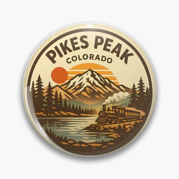 Item preview, Pikes Peak Cog Railway Colorado Vintage Train Badge designed and sold by LittleArij.