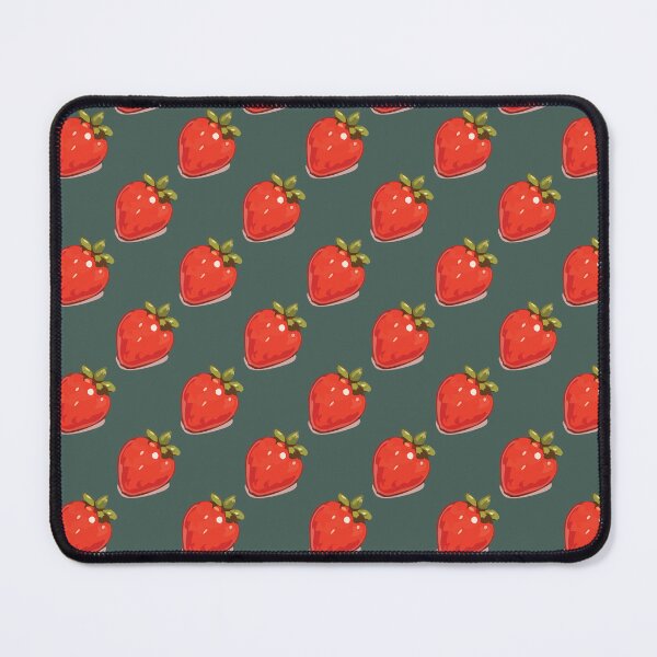Item preview, Strawberry Pattern – Retro Red Strawberries & Green Leaves 6 designed and sold by SimplePoDesign.
