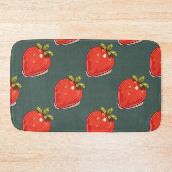 Item preview, Strawberry Pattern – Retro Red Strawberries & Green Leaves 6 designed and sold by SimplePoDesign.