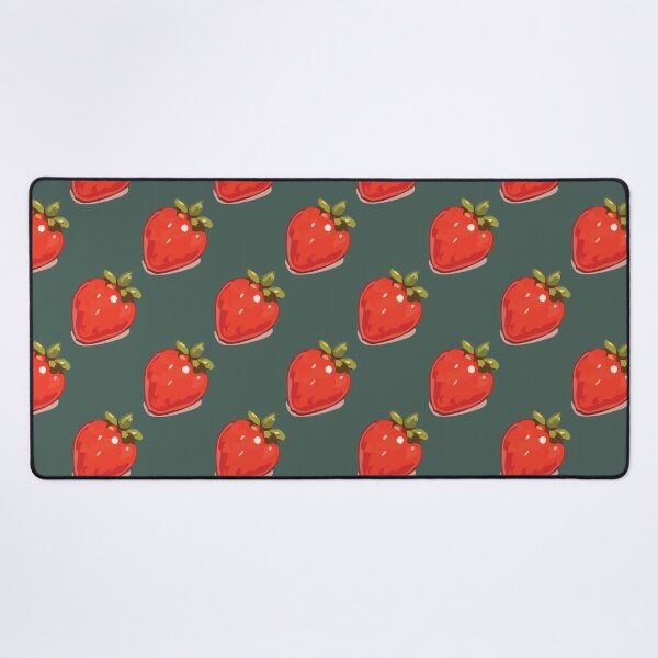 Item preview, Strawberry Pattern – Retro Red Strawberries & Green Leaves 6 designed and sold by SimplePoDesign.