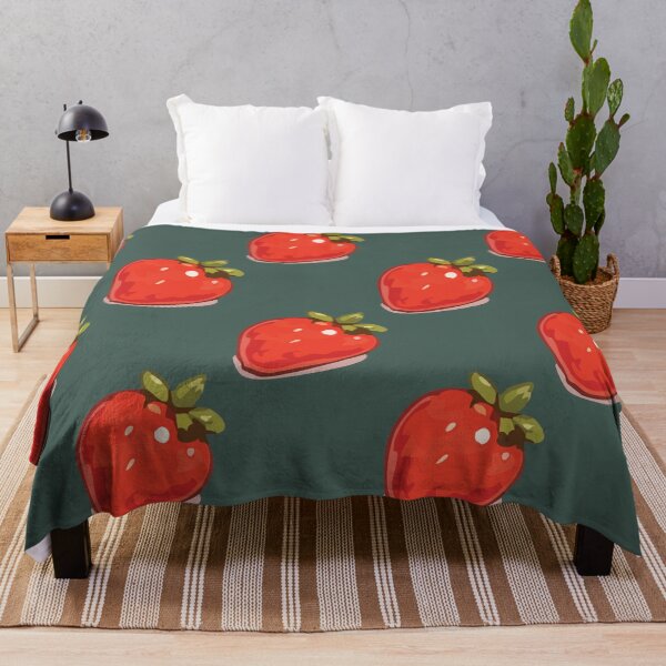 Item preview, Strawberry Pattern – Retro Red Strawberries & Green Leaves 6 designed and sold by SimplePoDesign.