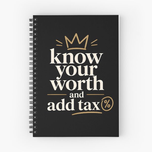 Item preview, Your Worth and Add Tax Gold Typography Design designed and sold by ByDanielDesigns.
