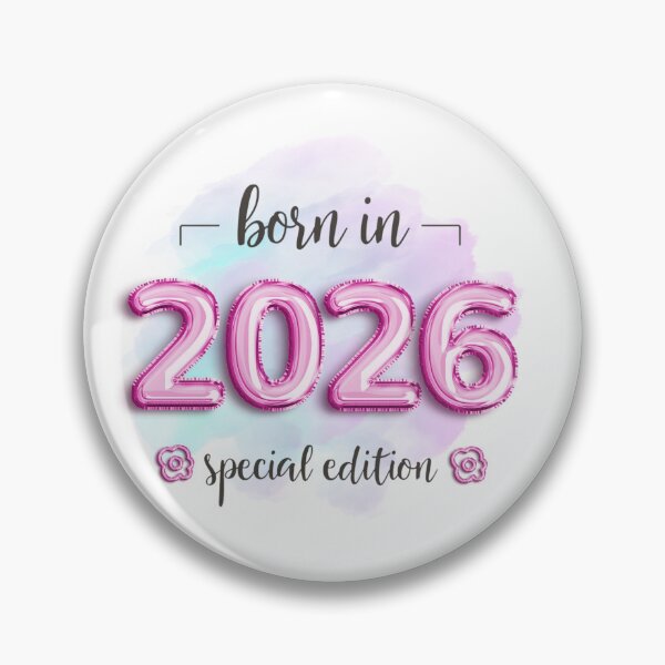 Item preview, Born in 2026 Special Edition (Black Text, Pink Foil Balloon) | designed and sold by Lotta Luxxa Lifestyle.