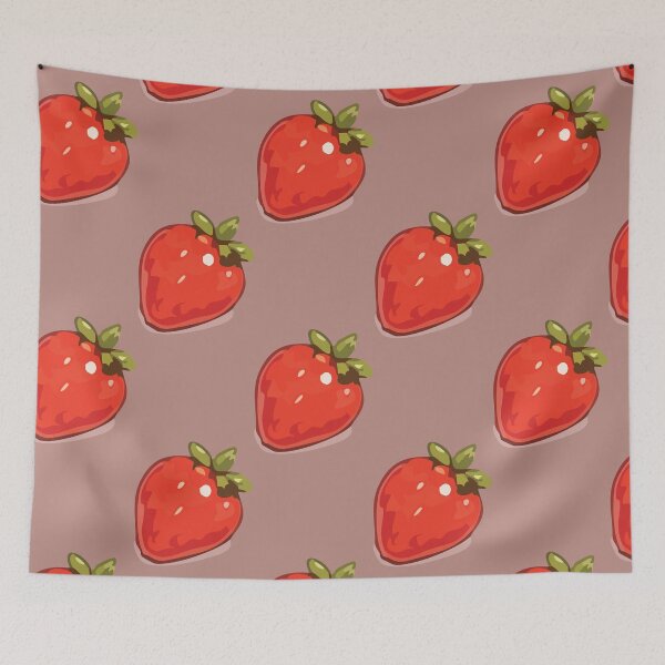 Item preview, Strawberry Pattern – Retro Red Strawberries & Green Leaves 7 designed and sold by SimplePoDesign.
