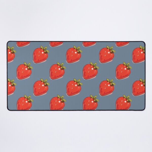 Item preview, Strawberry Pattern – Retro Red Strawberries & Green Leaves 8 designed and sold by SimplePoDesign.