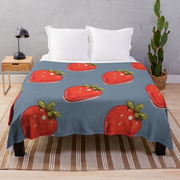 Item preview, Strawberry Pattern – Retro Red Strawberries & Green Leaves 8 designed and sold by SimplePoDesign.