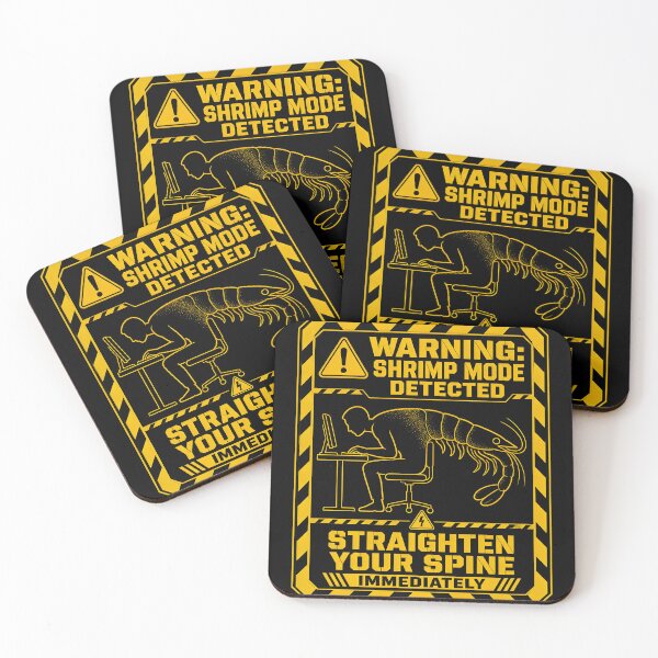 Item preview, Warning Shrimp Mode Detected Straighten Your Spine designed and sold by ThirdShiftLab.