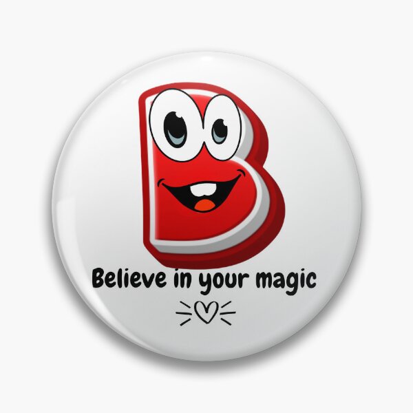 Item preview, Letter B Cute Cartoon Initial - Believe In Your Magic designed and sold by ImaginARTDesign.
