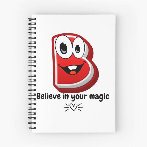 Item preview, Letter B Cute Cartoon Initial - Believe In Your Magic designed and sold by ImaginARTDesign.
